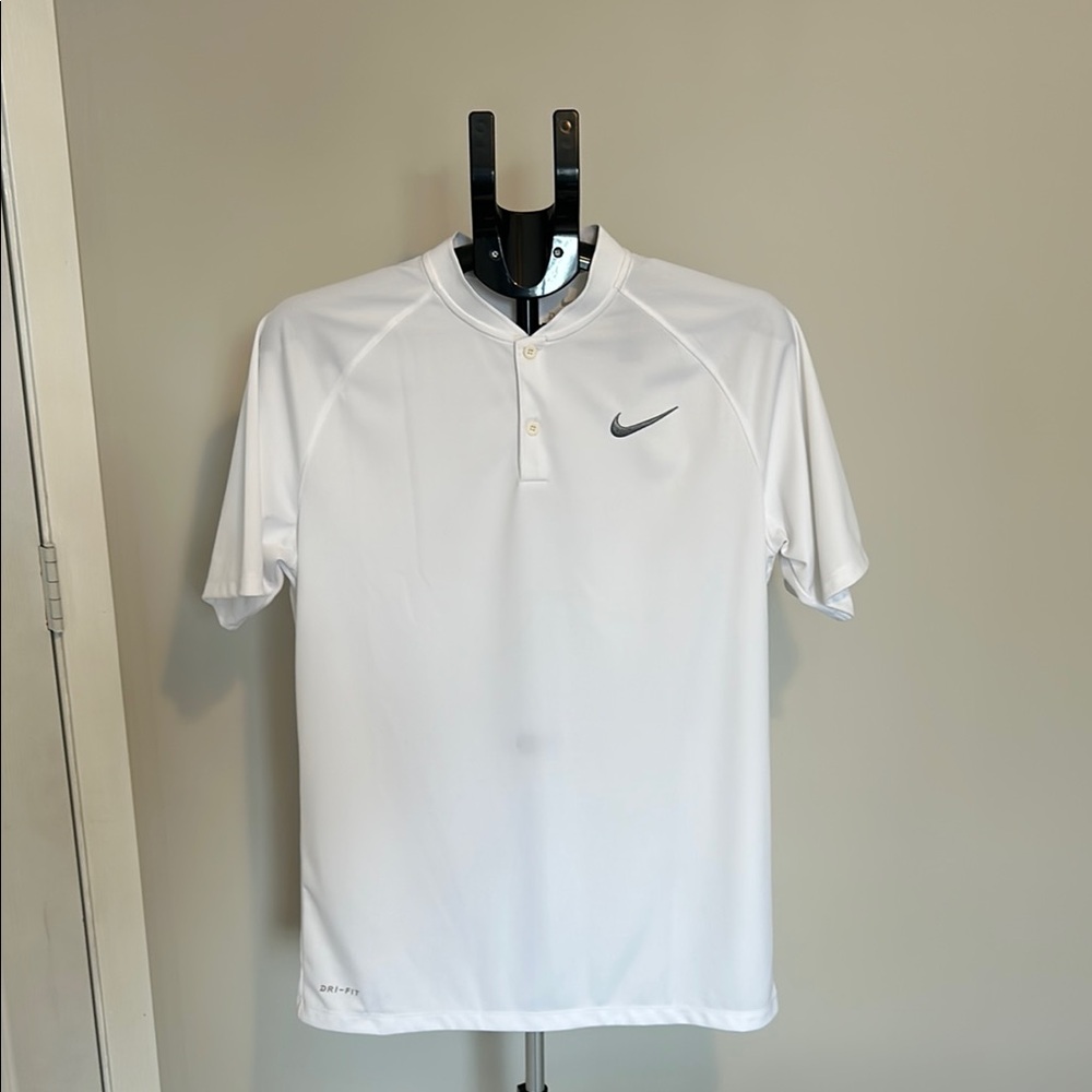 Nike White Dri-FIT Polo Shirt